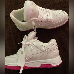 OFF-WHITE Out Of Office Low Tops (W) "For Walking" Fuschia. SIZE 39 READ DESCRIP